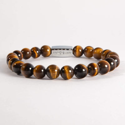 Semi-Precious Plain & Simple Tiger Eye Bracelet - RCREW