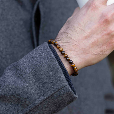 UNCODED ESSENTIALS: SEMI-PRECIOUS TIGER'S EYE BRACELET