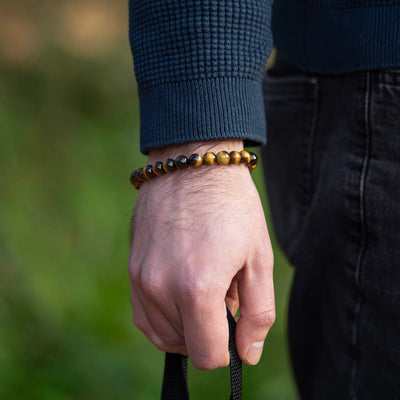 UNCODED ESSENTIALS: SEMI-PRECIOUS TIGER'S EYE BRACELET