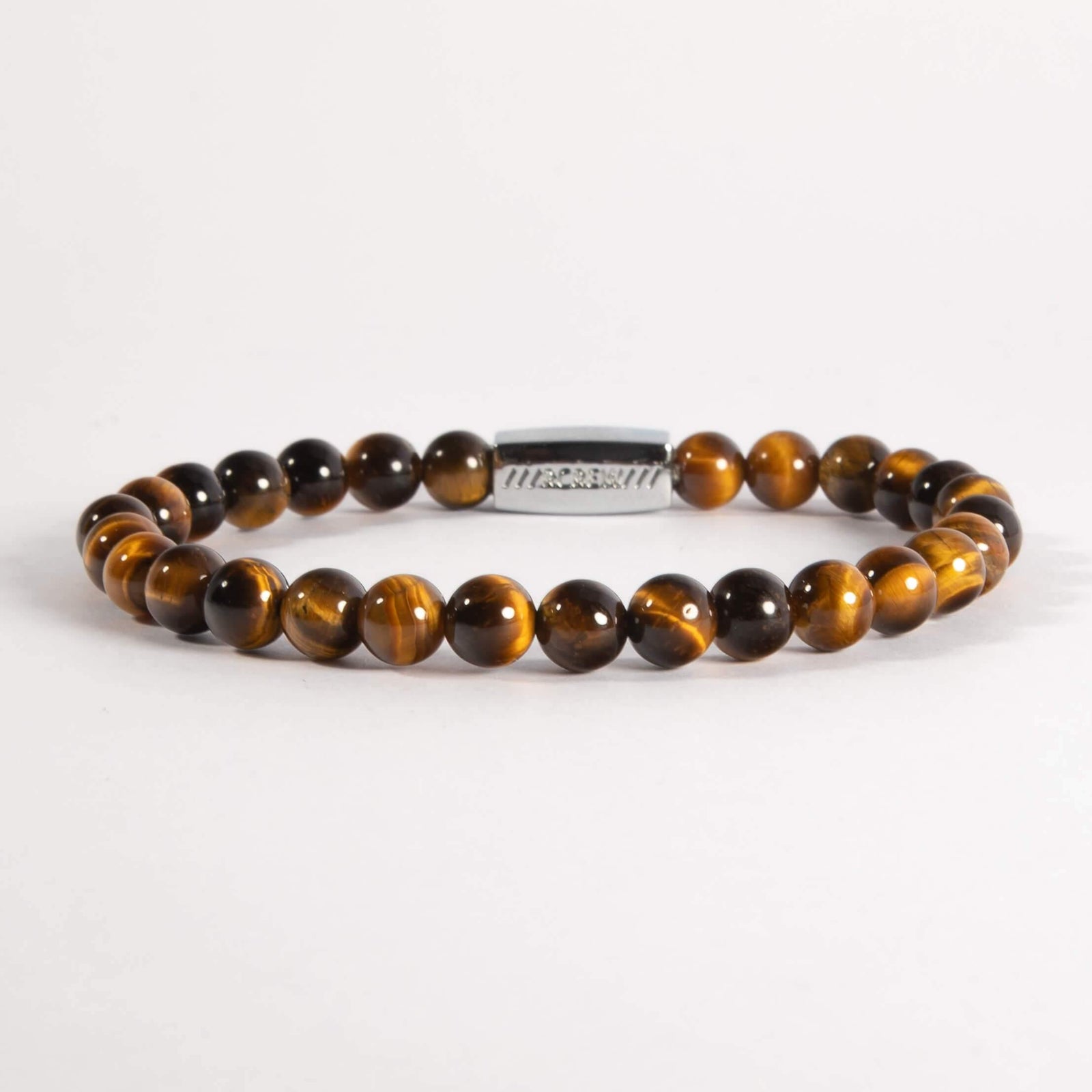 Semi-Precious Plain & Simple Tiger Eye Bracelet - RCREW